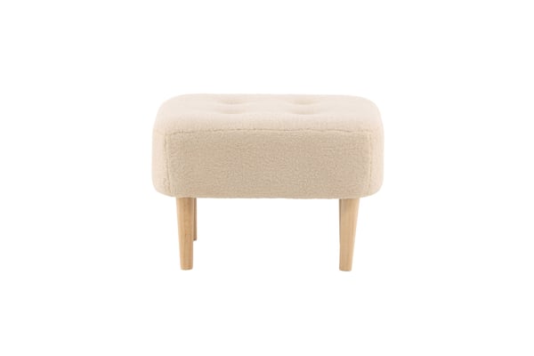 Rahi/Pouf, Salina, 59x59x40 cm, Valkoinen