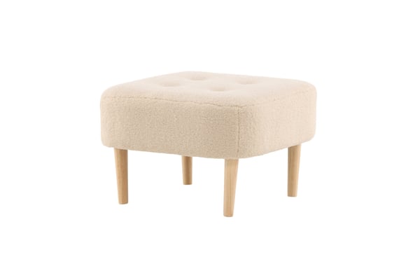 Rahi/Pouf, Salina, 59x59x40 cm, Valkoinen