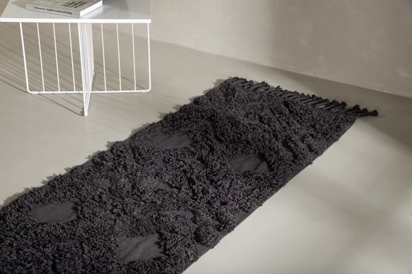Matto, Hilma Puuvilla, 200x70 cm, Tummanharmaa