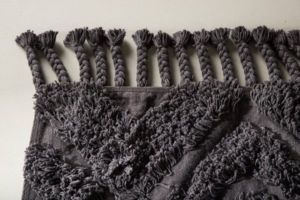 Matto, Hilma Puuvilla, 200x70 cm, Tummanharmaa