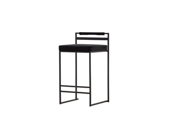 Baari tuoli, Opelika 2 kpl, 41x45x80 cm, Musta