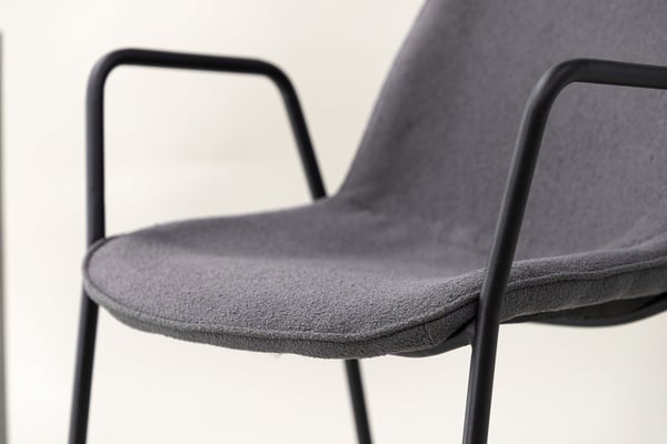 Ruokatuoli, Klädesholmen 2-pack, 60x56x80 cm, Tummanharmaa