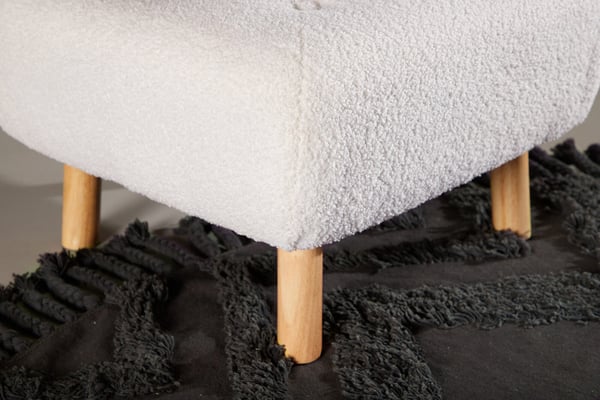 Rahi/Pouf, Salina, 60x60x28 cm, Valkoinen