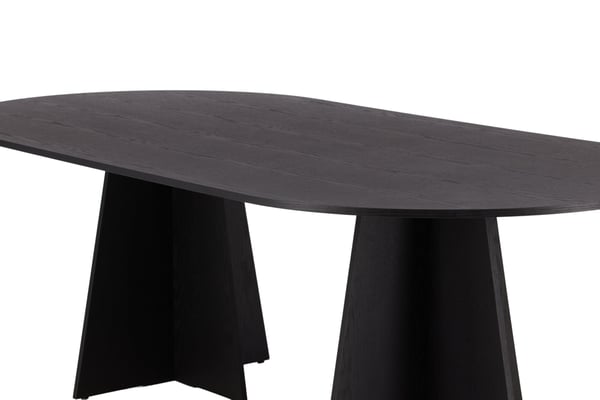 Ruokapöytä, Bootcut, 115x230 cm, Musta