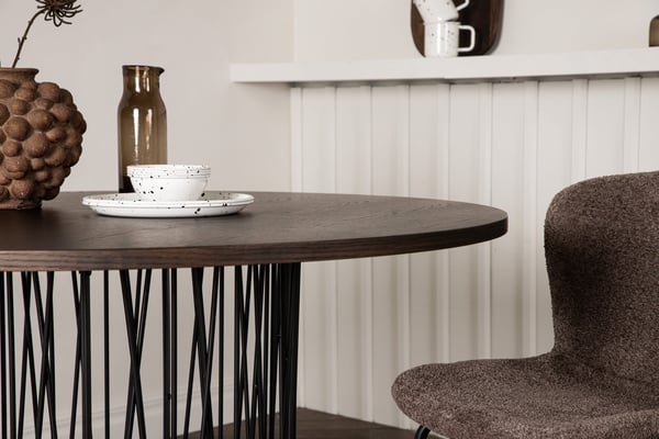 Ruokapöytä, Kivi, ø120 cm, Mocca