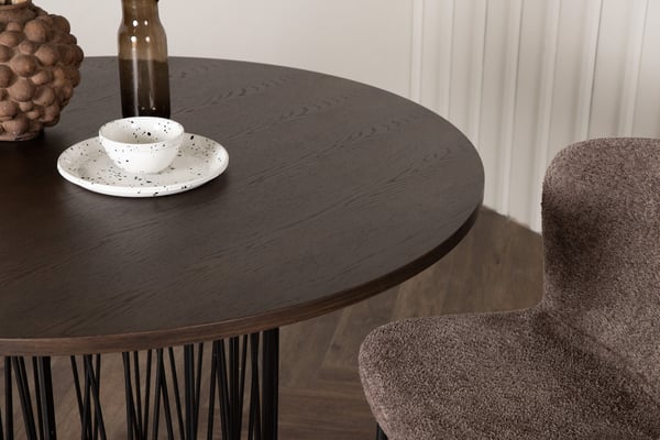 Ruokapöytä, Kivi, ø120 cm, Mocca