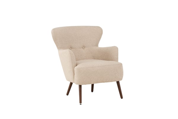 Nojatuoli, Lincoln yhden istuttava sohva, 77x85x76 cm, beige
