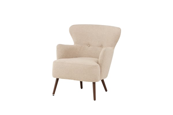 Nojatuoli, Lincoln yhden istuttava sohva, 77x85x76 cm, beige