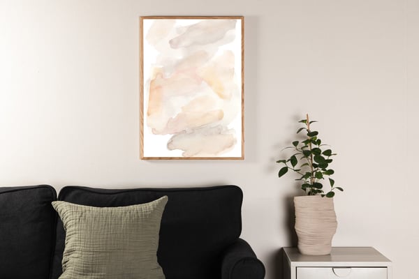 Juliste, Vesiväri, 50x70 cm, Beige