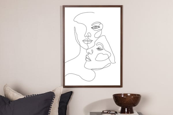 Juliste, Kasvot, 21x30 cm, Valkoinen