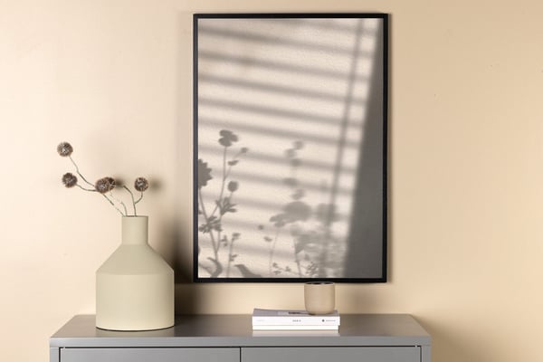 Juliste, Kukka Varjo, 50x70 cm, Valkoinen