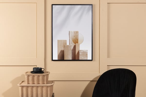 Juliste, Puiset Palikat, 50x70 cm, Beige