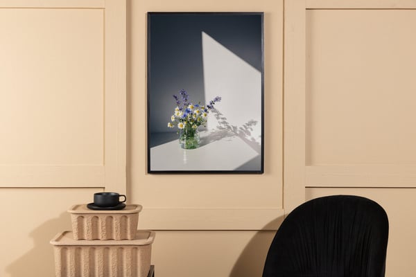Juliste, Kukat, 50x70 cm, Valkoinen