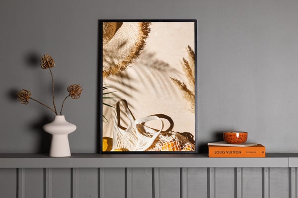 Juliste, Ranta, 70x100 cm, Beige
