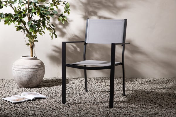 Pinottava tuoli, Copacabana 2-pack, 61x56,5x88 cm, Harmaa
