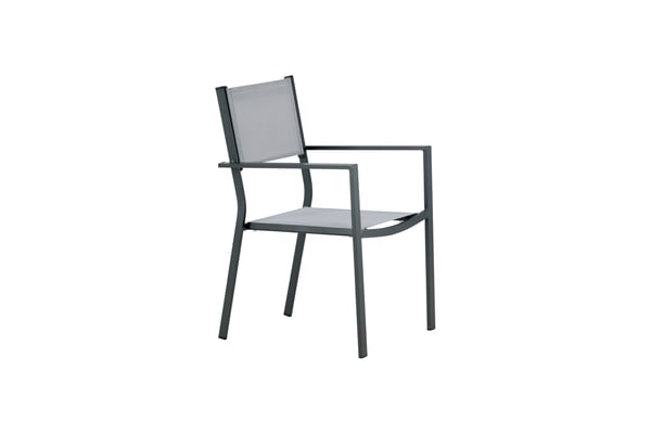 Pinottava tuoli, Copacabana 2-pack, 61x56,5x88 cm, Harmaa