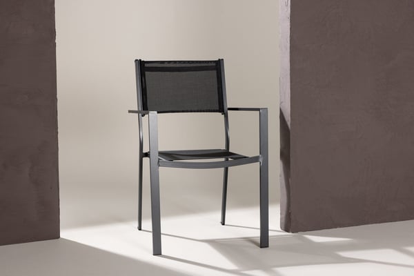 Pinottava tuoli, Copacabana 2-pack, 61x56.5x88 cm, Musta