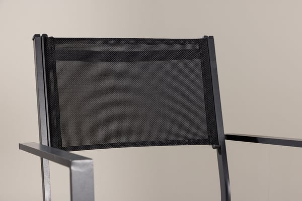 Pinottava tuoli, Copacabana 2-pack, 61x56.5x88 cm, Musta