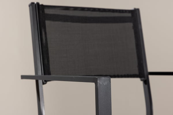 Pinottava tuoli, Copacabana 2-pack, 61x56.5x88 cm, Musta