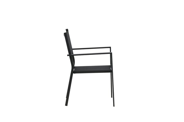 Pinottava tuoli, Copacabana 2-pack, 61x56.5x88 cm, Musta