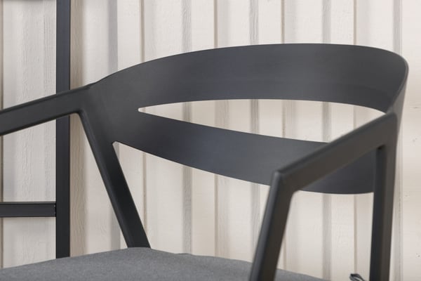 Ruokatuoli, Slit, 62x59x76 cm, Musta