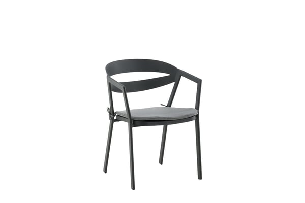 Ruokatuoli, Slit, 62x59x76 cm, Musta