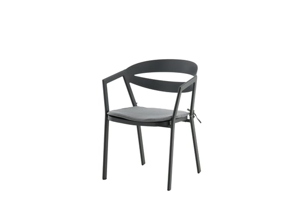 Ruokatuoli, Slit, 62x59x76 cm, Musta