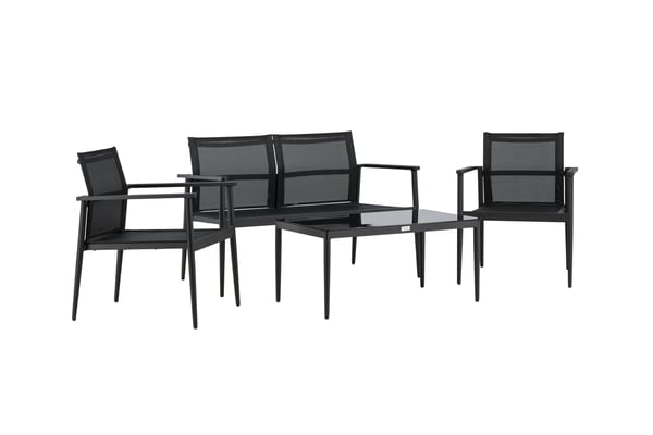 Sohvasarja, Break, Tuoli: 81x65 cm, Sohva: 81x105 cm, Pöytä: 43x90 cm, Musta