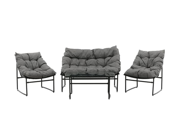 Sohvasetti, Tina, Tuoli: 75x66 cm Sohva: 75x118 cm, Musta