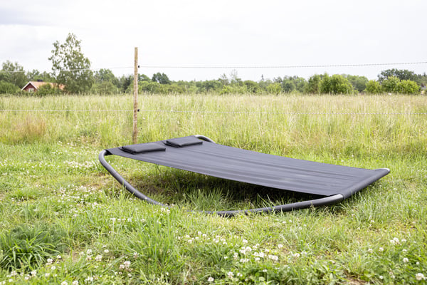 Kaksinkertainen keinuvuode, Gordo, 200x180 cm, Musta