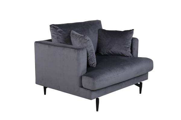 Sohva, Sofia Single, 92x82x104 cm, Tummanharmaa