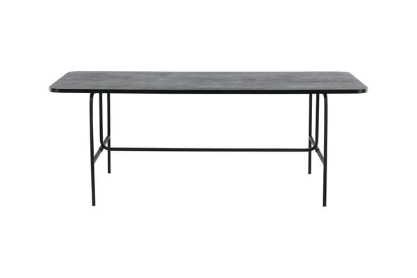 Ruokapöytä, Uno, 200x90 cm, Musta