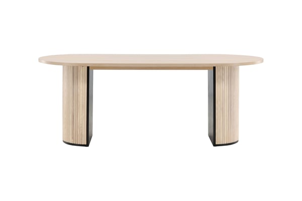 Ruokapöytä, Bianca Oval, 75x200x90 cm, Valkoinen