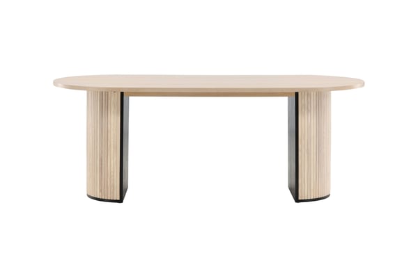 Ruokapöytä, Bianca Oval, 75x200x90 cm, Valkoinen