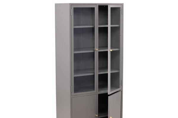 Kirjahylly, Bakal kansi, 41x190x80 cm, Vaaleanharmaa