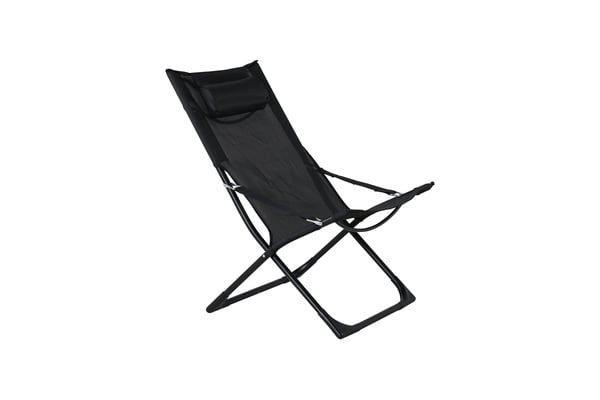 Tuoli, Seville Taitettava Rentoutus, 84x89x63 cm, Musta