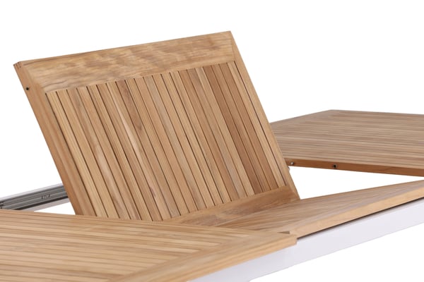 Ruokapöytä, Panama, 75x224x100 cm, Valkoinen