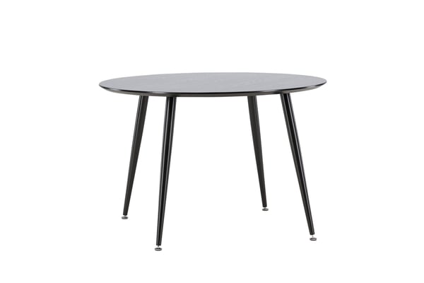 Ruokapöytä, Dipp, ø115 cm, Musta