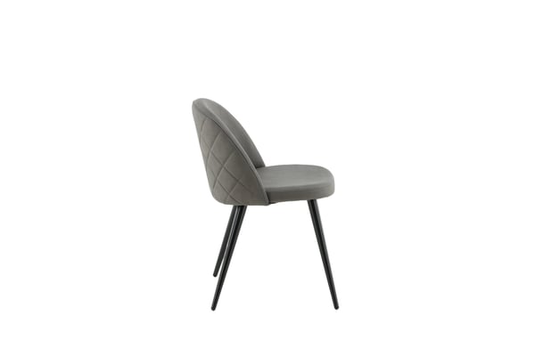 Ruokatuoli, Samettitikkaukset, 57x76.5x50 cm, Harmaa