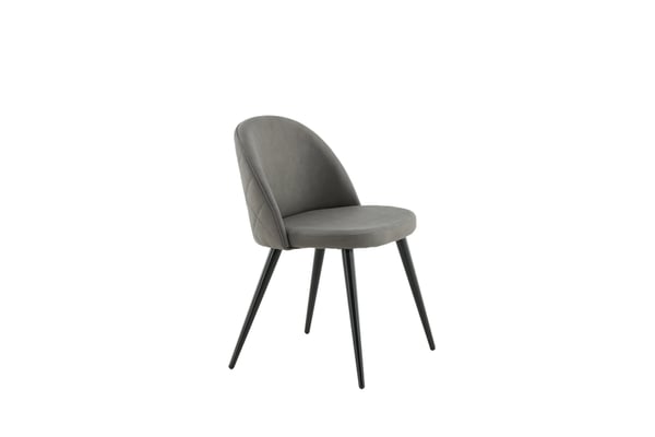Ruokatuoli, Samettitikkaukset, 57x76.5x50 cm, Harmaa