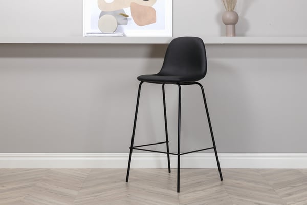 Baari tuoli, Polar 2 kpl, 43x105x41,5 cm, Musta