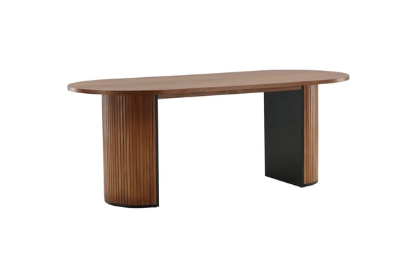 Ruokapöytä, Bianca Oval, 75x200x90 cm, Saksanpähkinä