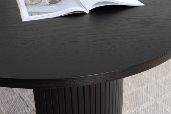 Ruokapöytä, Bianca Oval, 75x200x90 cm, Musta