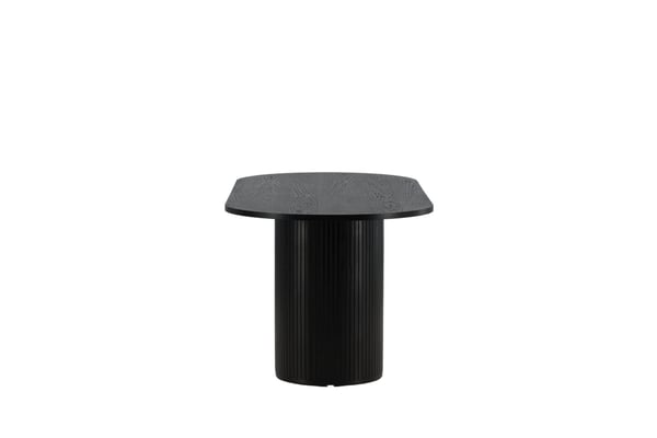 Ruokapöytä, Bianca Oval, 75x200x90 cm, Musta