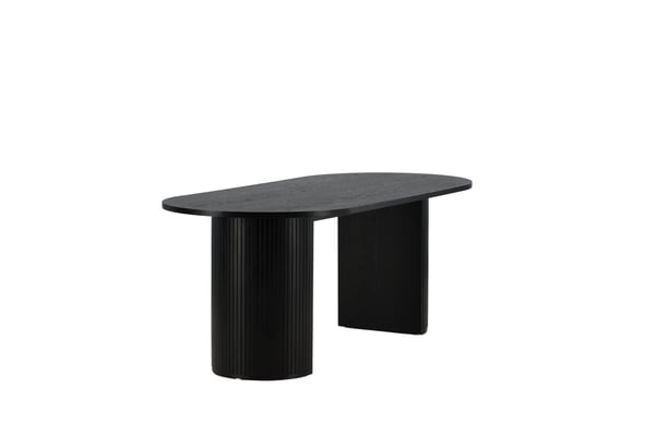 Ruokapöytä, Bianca Oval, 75x200x90 cm, Musta