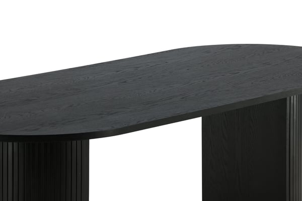 Ruokapöytä, Bianca Oval, 75x200x90 cm, Musta