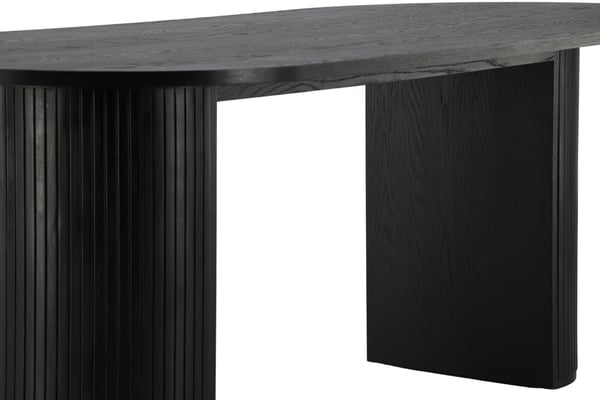 Ruokapöytä, Bianca Oval, 75x200x90 cm, Musta