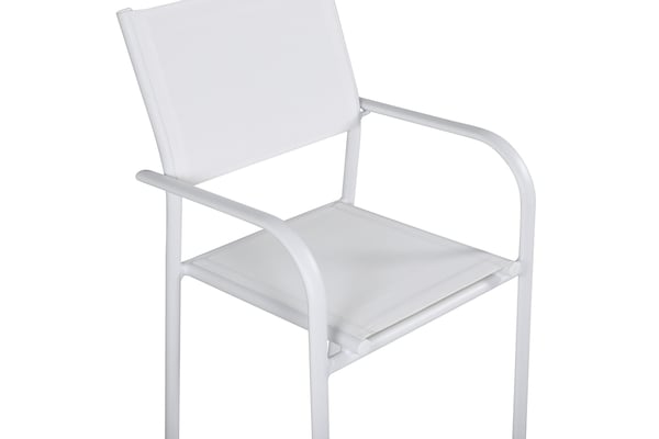 Nojatuoli, Santorini 2-pack, 58x56x88 cm, Valkoinen