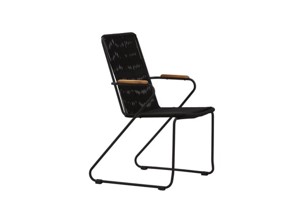 Nojatuoli, Bois, 63x60x93 cm, Musta
