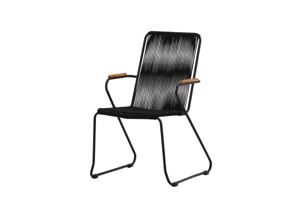 Nojatuoli, Bois, 63x60x93 cm, Musta